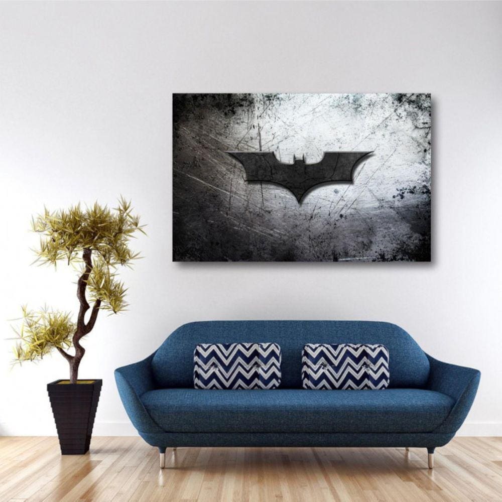 Quadro decorativo Batman com Tela em Tecido