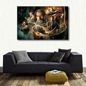 Quadro Hobbit Filmes decorativo com Tela em Tecido