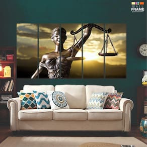 Quadro Decorativo Deusa Advocacia 5 partes 140x65