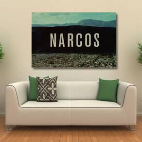 Quadro decorativo Narcos Séries com Tela em Tecido