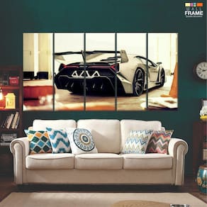 Quadro Decorativo 5 peças Lamborghini 140x 65