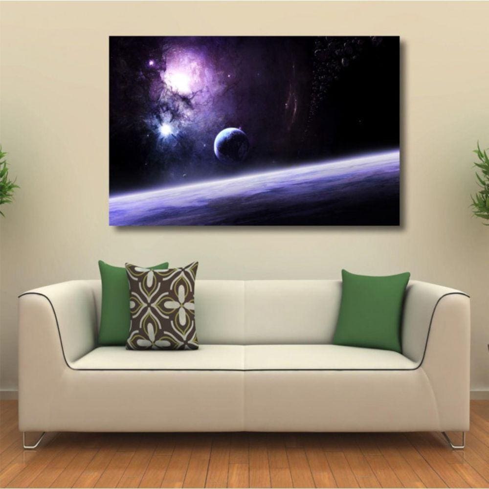 Quadro decorativo de Ficção Científica - Espaço - Tela em Te