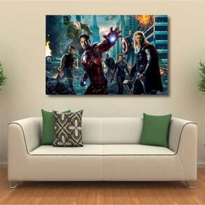 Quadro decorativo Os Vingadores - Tela em Tecido 1