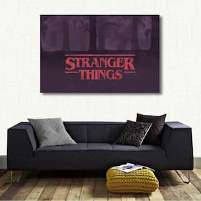 Quadro decorativo Stranger Things com Tela em Tecido