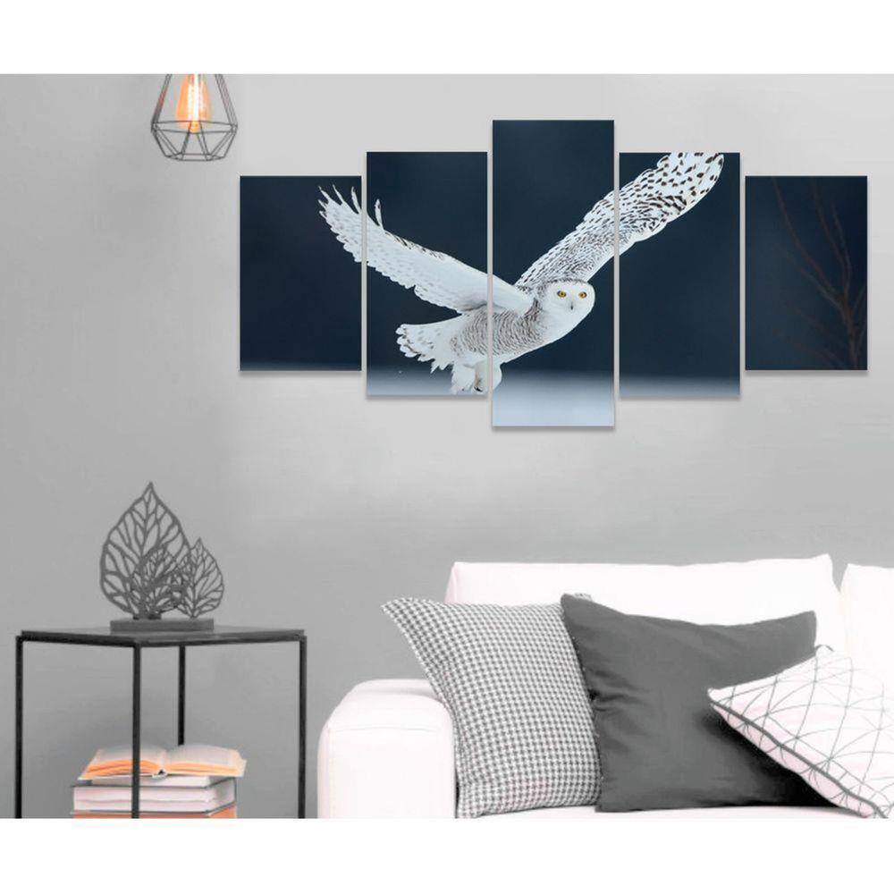 Quadro Decorativo Sala Quarto Escritório Coruja Branca