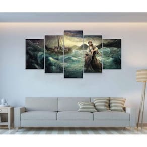 Quadro Decorativo Sala Quarto Escritório Jesus Sobre Águas