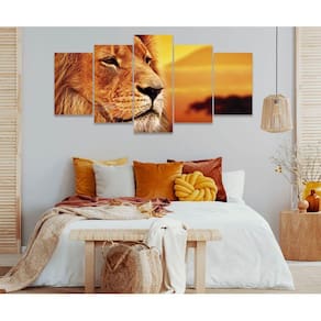 Quadro Decorativo Sala Quarto Escritório Leão Face
