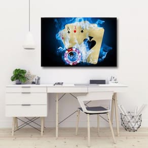 Quadro decorativo Poker - Jogo de Cartas - Tela em Tecido