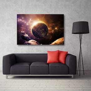 Quadro decorativo Universo Planeta com Tela em Tecido 1