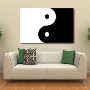 Quadro decorativo Ing Iang com Tela de Tecido