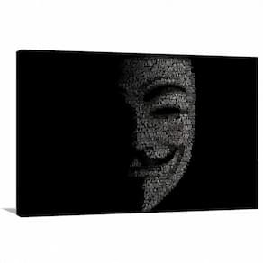 Quadro decorativo Anonymous Black - Tela em Tecido