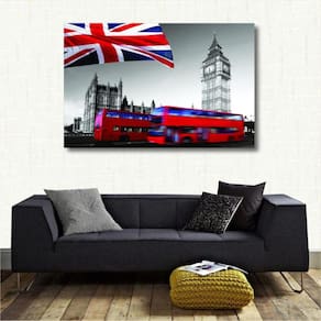 Quadro Decorativo Vintage Londres - Tela em Tecido