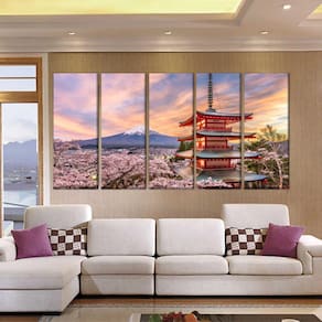 Quadros Decorativos Japão Oriental 65x140cm em Tecido