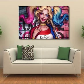 Quadro decorativo Arlequina - Artístico - Tela em Tecido