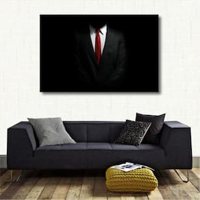 Quadro decorativo Anonymous Suits - Tela em Tecido