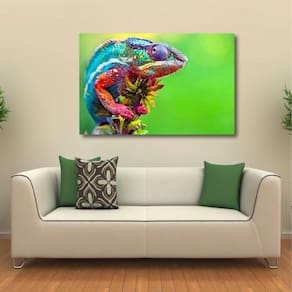 Quadro Paisagem Animais decorativo com Tela em Tecido