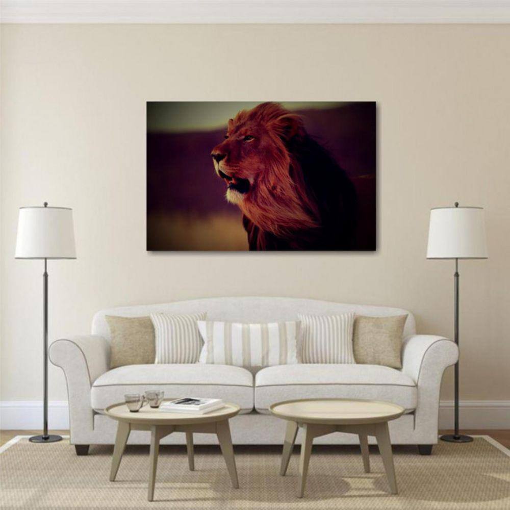 Quadro de Leão Rei da Selva decorativo