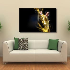 Quadro Michael Jackson Artístico decorativo com Tela em Teci