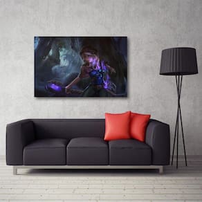 Quadro decorativo League Of Legends Jogos A - Tela em Tecido
