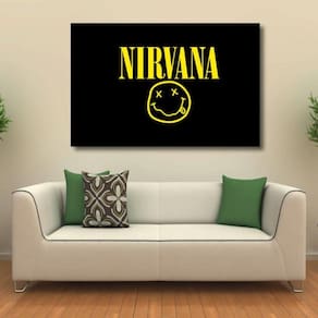 Quadro decorativo Nirvana - Banda - Tela em Tecido