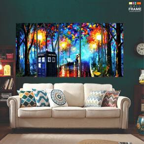 Quadro decorativo espaço amor moderno 140x65 em tecido