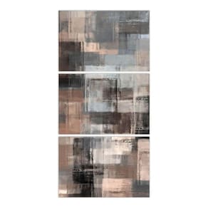Quadro Abstrato Vertical Para Corredor Hall Tons De Marrom