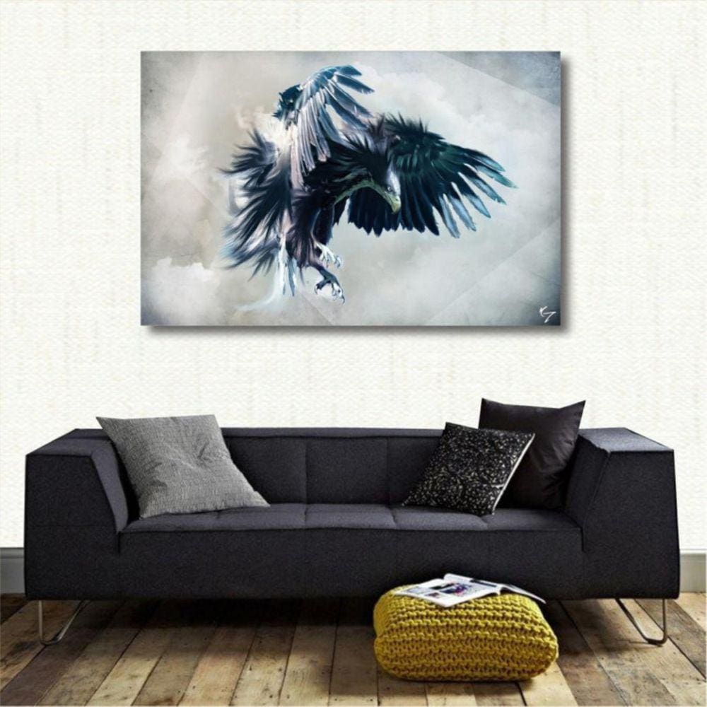 Quadro decorativo - Artístco - Pássaro - Tela em Tecido
