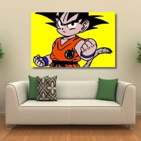 Quadro decorativo Goku Pop Art com Tela em Tecido