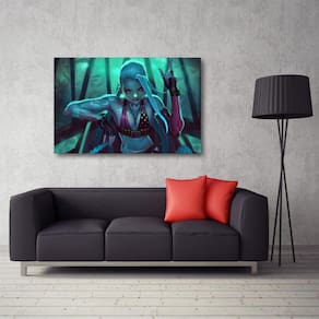 Quadro decorativo League of Legends - A Tela em Tecido