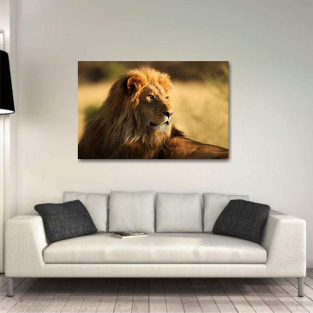 Quadro Leão na Natureza decorativo