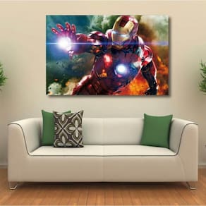 Quadro decorativo Homem de Ferro Artístico - Tela em Tecido