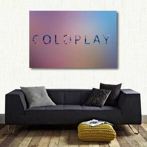 Quadro decorativo Coldplay Banda Música com Tela de Tecido