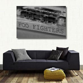 Quadro decorativo Foo Fighters - Retrô - Tela em Tecido