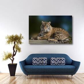 Quadro decorativo Tigre Natureza Paisagem Tela em Tecido