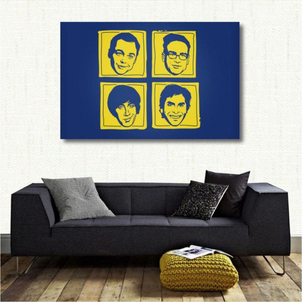 Quadro decorativo The Big Bang Theory - Séries - Tela em Tec