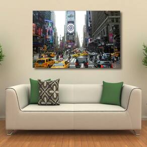 Quadro Decorativo Times Square - Tela em Tecido Canvas