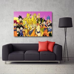 Quadro decorativo Dragon Ball com Tela em Tecido