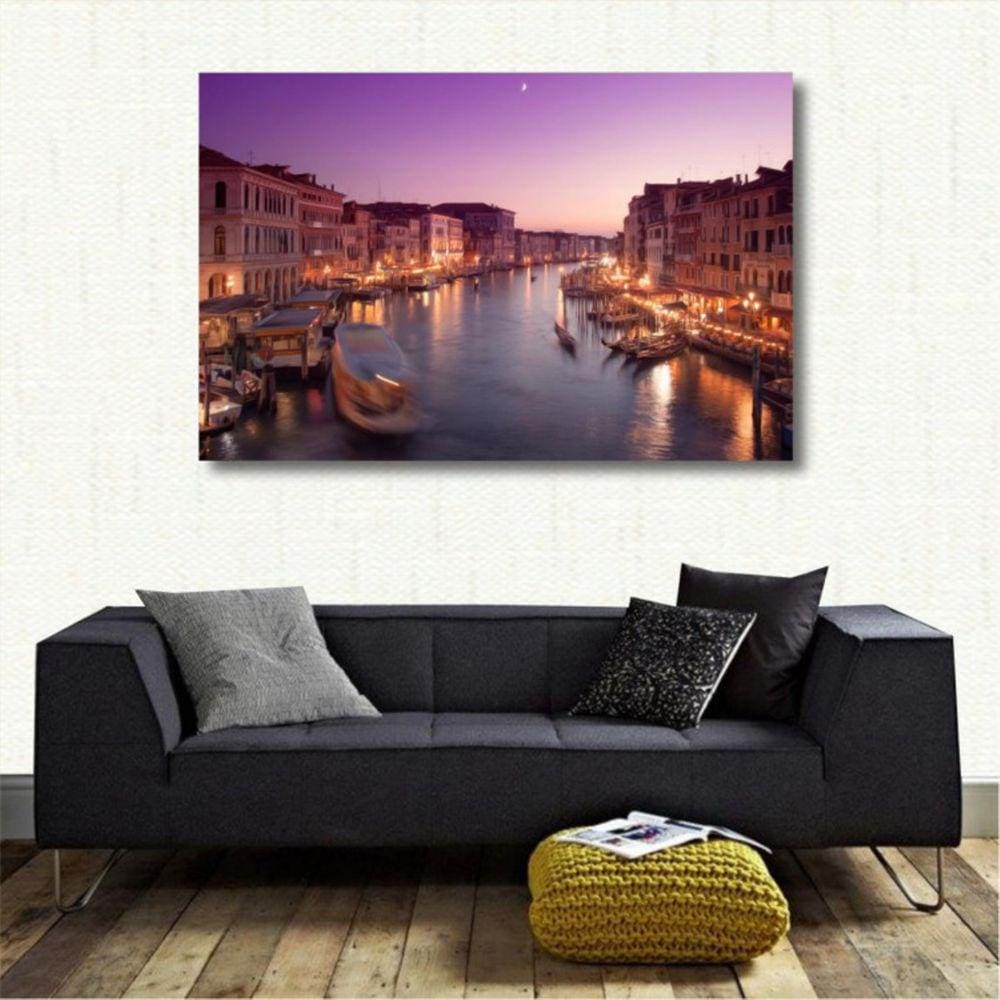 Quadro Decorativo Paisagem Itália Veneza - Tela em Tecido