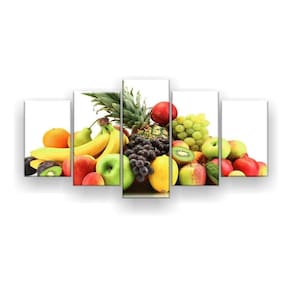Quadro Decorativo Frutas Fundo Branco 129x61 Sala Quarto