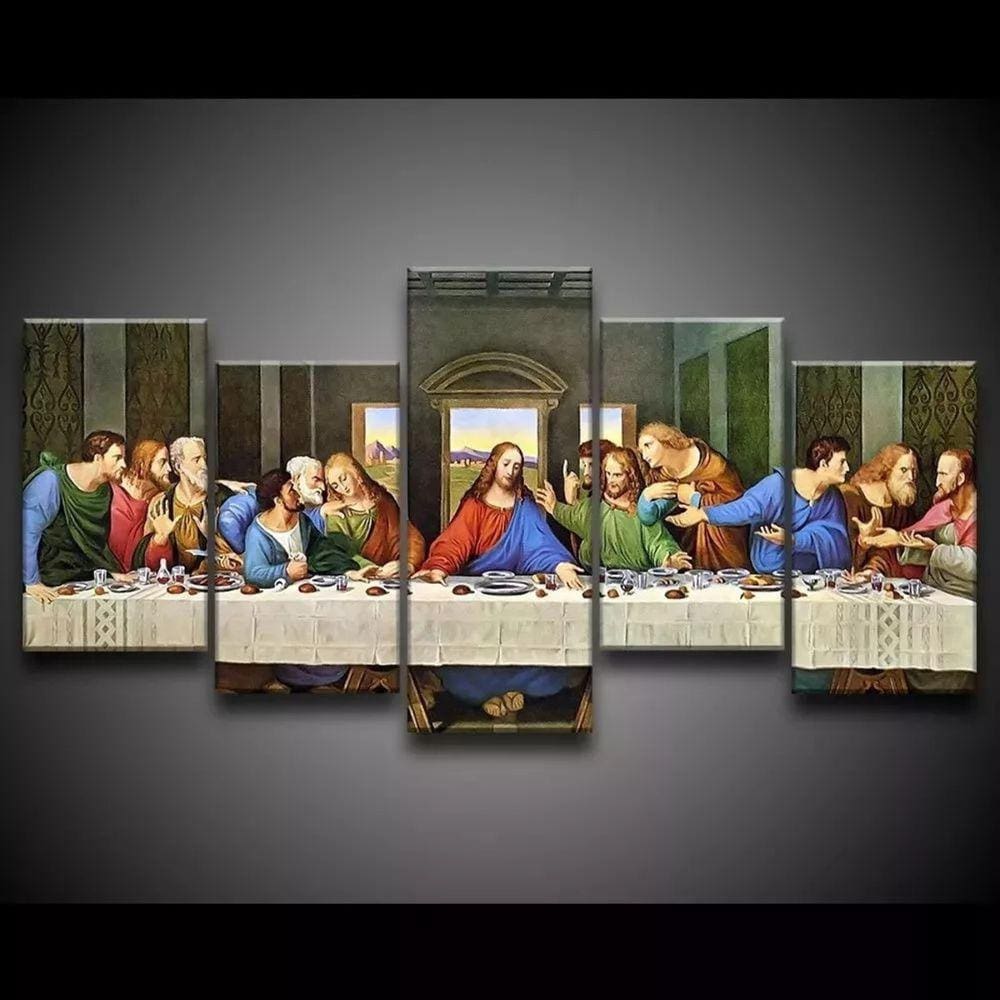 Quadro Decorativo 129x63 Santa Ceia