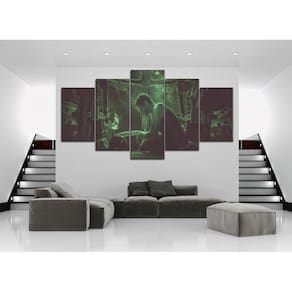 Quadro Decorativo Tony Stark2 5 peças 130x65 cm em tecido