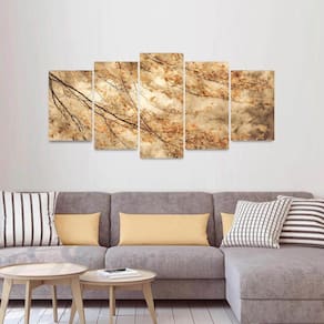 Quadro decorativo Paisagem Folhas de Outono 5 Peças
