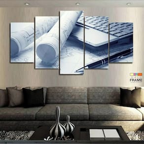 Quadros Decorativos Engenheiro Projeto 63x130mtem Tecido
