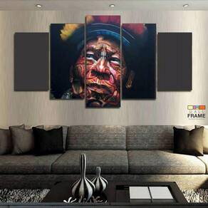 Quadros Decorativos Indio Pajé 63x130mt em Tecido