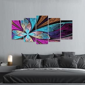 Quadro Flor ou Borboleta Abstrato Sala Hall Quarto Mosaico