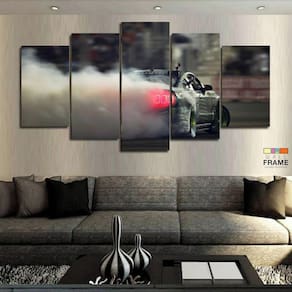 Quadros Decorativos Carros Drift 63x130mt em Tecido