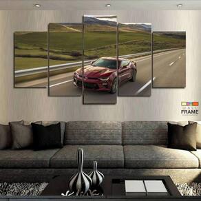 Quadros Decorativos Carro Camaro Ss 63x130mt em Tecido