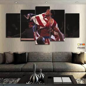 Quadro Decorativo Rock Balboa Filme II 130x63 em tecido
