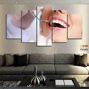Quadros Decorativos Dentista Odonto 63x130mt em Tecido