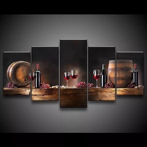 Quadro Decorativo 129x63 Sala Quarto Vinho Wine Pirâmide 1